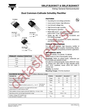 SBL2030CT-E3/45 datasheet  